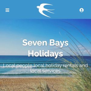 Seven Bays Holidays home page image